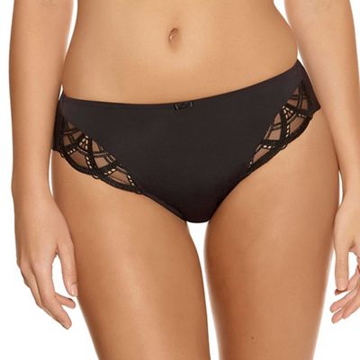 Black 'Alex' embroidered briefs